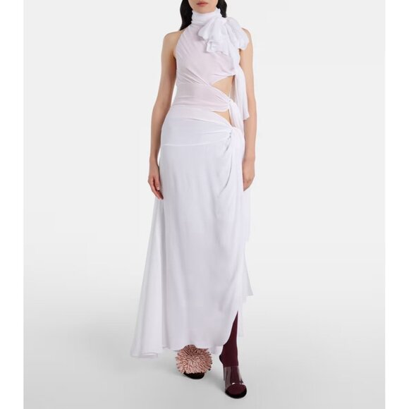Alaia Dresses & Skirts - ALAIA Bow Asymmetric Dress Blanc White